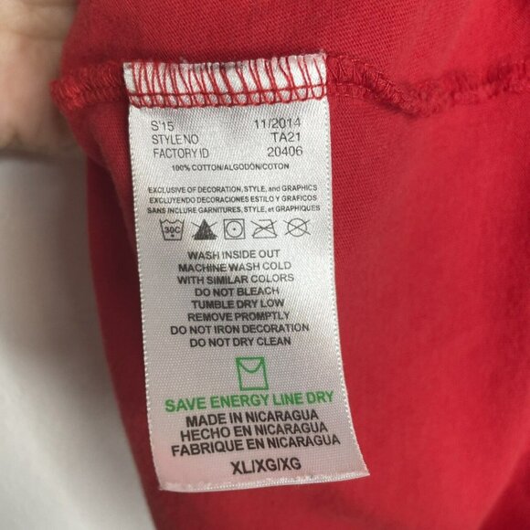 Texas Rangers Mens Sz XL MLB Baseball Red Tee T Shirt Crew Neck Genuine Merch - Picture 9 of 10